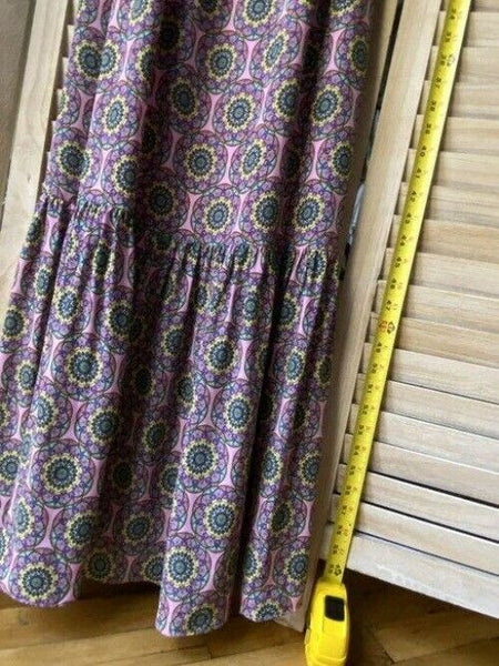nicole miller pink blue yellow msrp long casual maxi dress