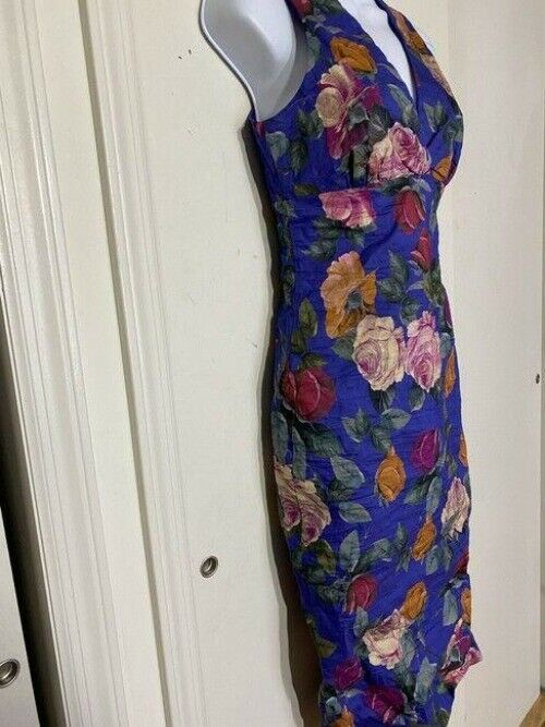 nicole miller multicolor new ruched v neck
