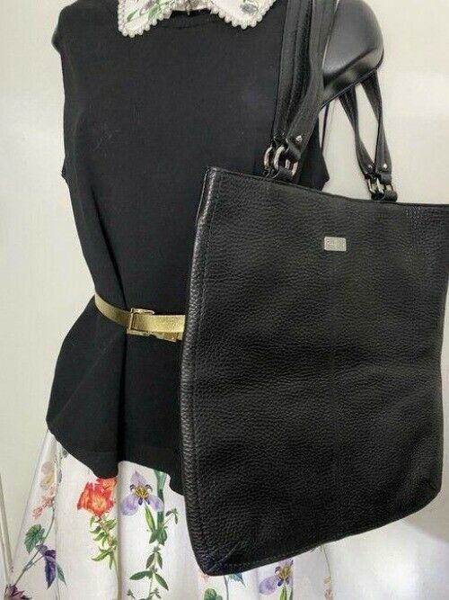 cole haan xl black leather shoulder bag
