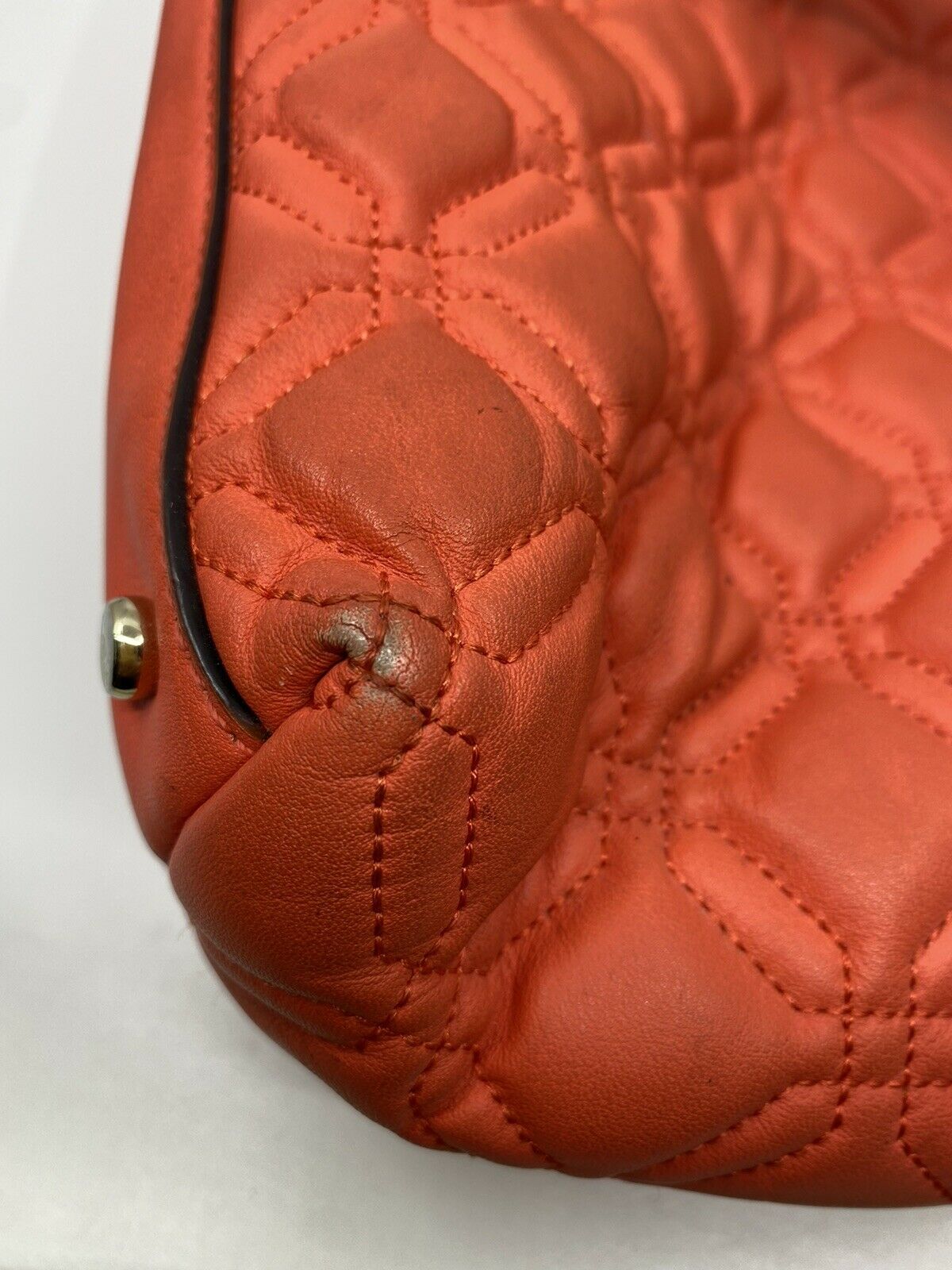 Kate Spade Orange Leather Tote Bag