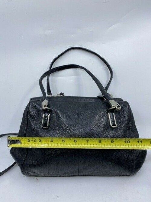 coach large black leather cross body bag