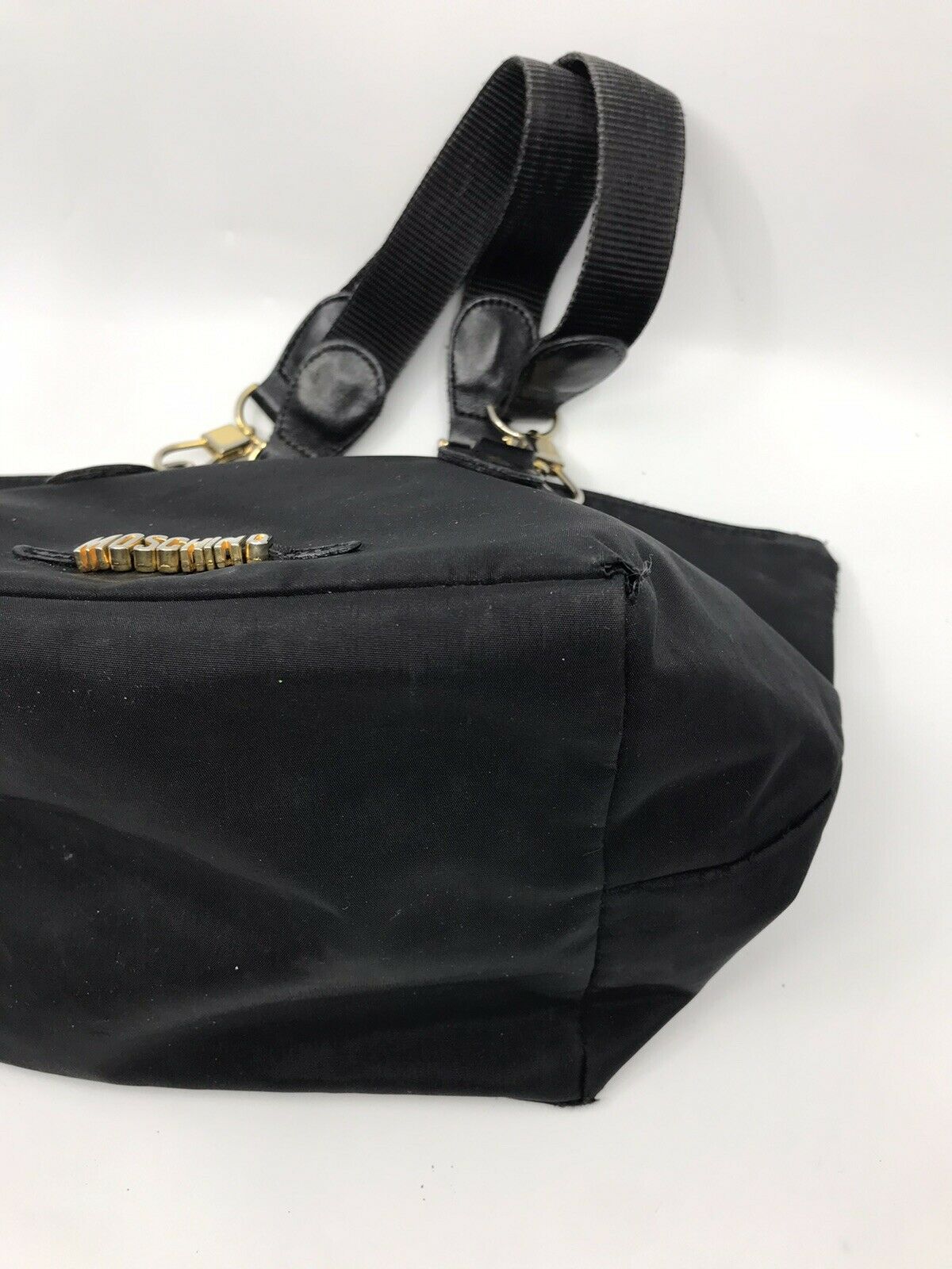 Moschino Black Small Nylon Tote