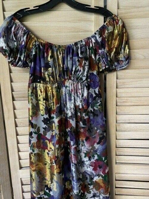 nicole miller multicolor floral msrp long casual maxi dress
