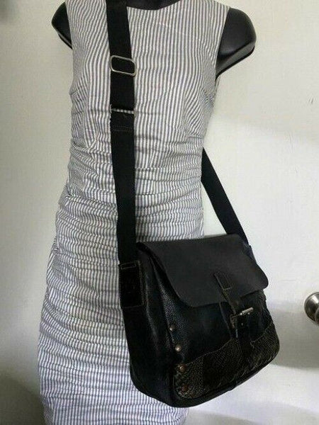 prada vintage black leather cross body bag