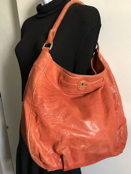 TORY BURCH Orange/Brown Leather Hobo bag
