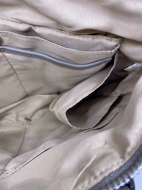 Dana Buchman Gray Leather Shoulder Bag