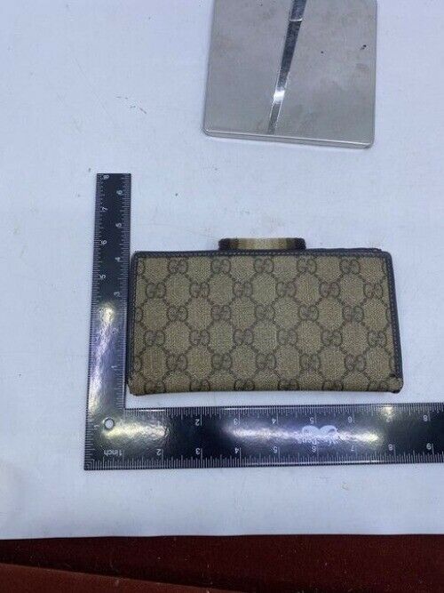 Gucci Brown Long Vintage Gg Web Wallet