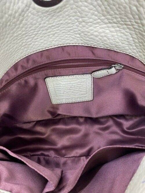 coach small handbag beige leather tote