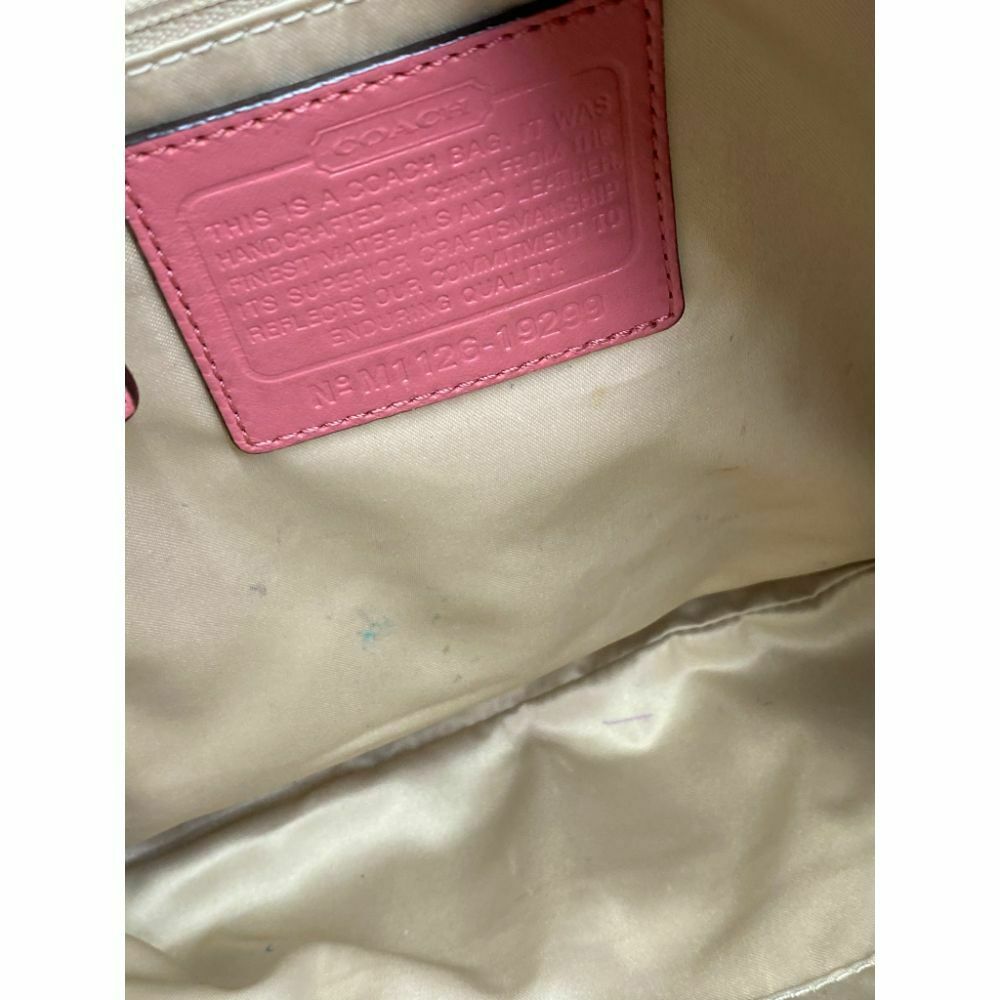 COACH Large Patent Leather Orange Shoulder Bag