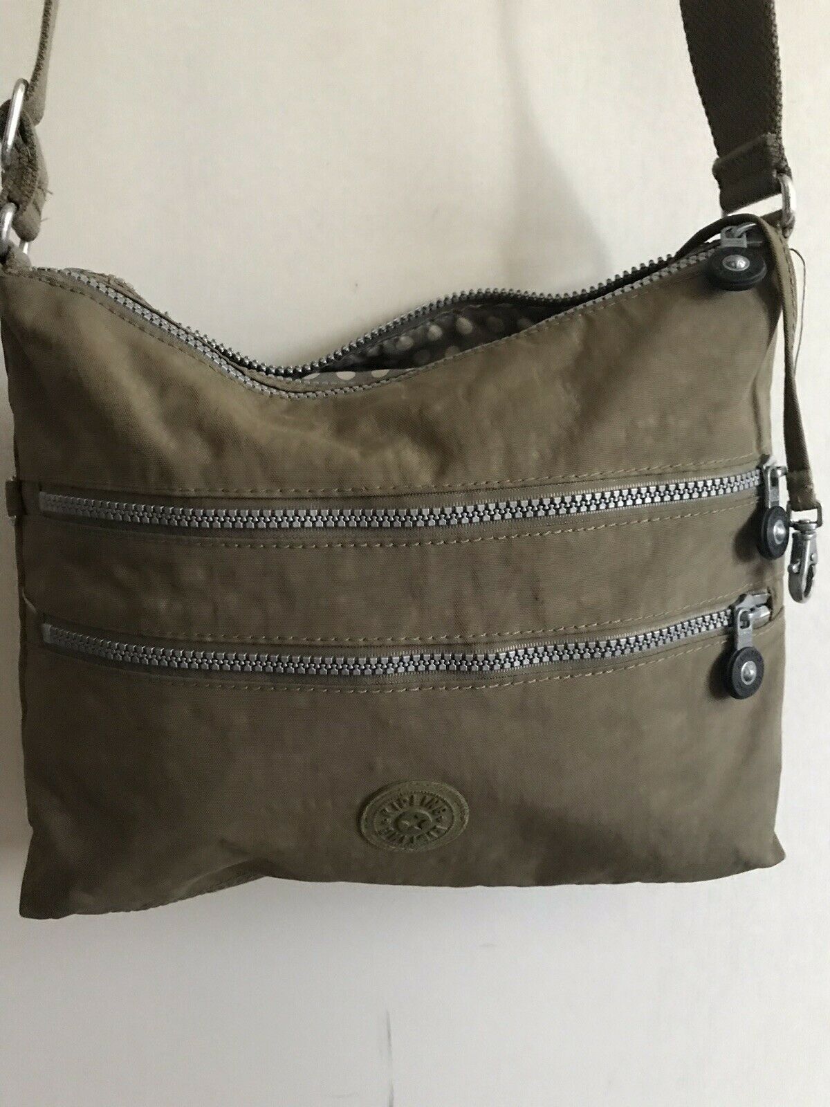 KIPLING Medium Khaki Nylon Crossbody Bag