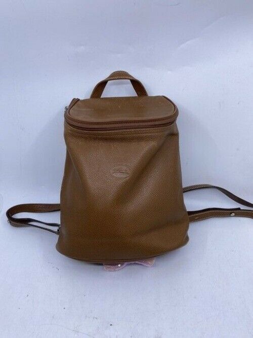 Longchamp Extra Back Pocket Brown Leather Backpack