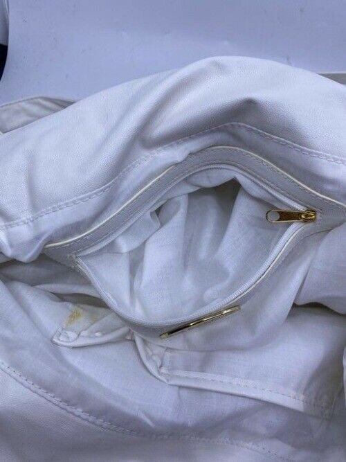 Big Buddha Xxl Super White Faux Leather Cross Body Bag