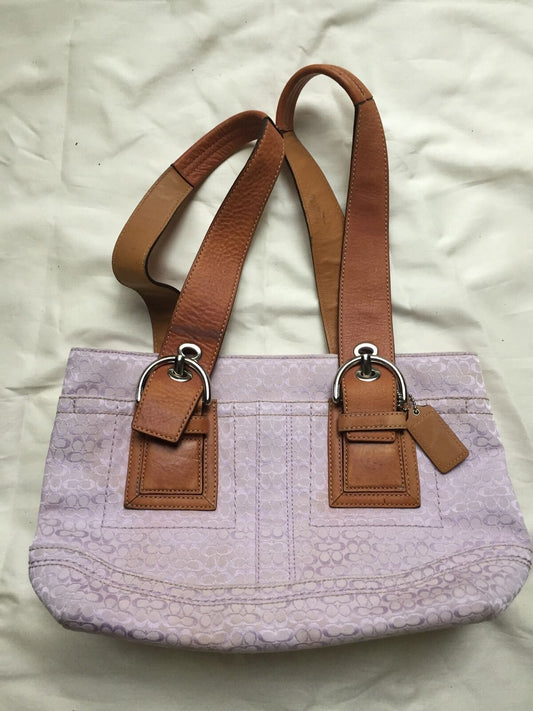 COACH Lavander Canvas Medium Tote