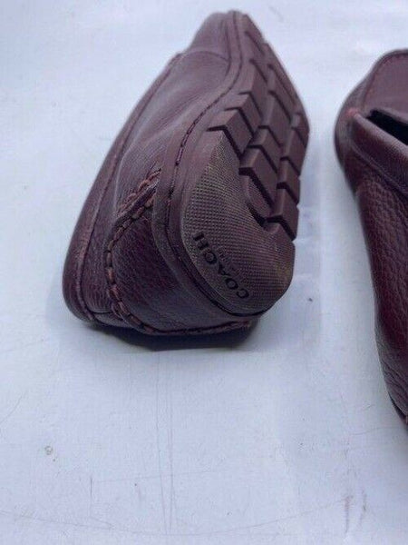 Coach Maroon Leather Slip On Flats Size Us