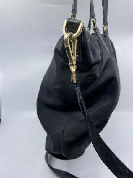 michael kors large shoulder black nylon cross body bag