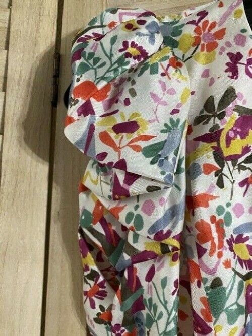 Carolina Herrera Multicolor Nwot Floral Mid Length Short Casual Dress