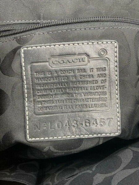 coach vintage black leather messenger bag