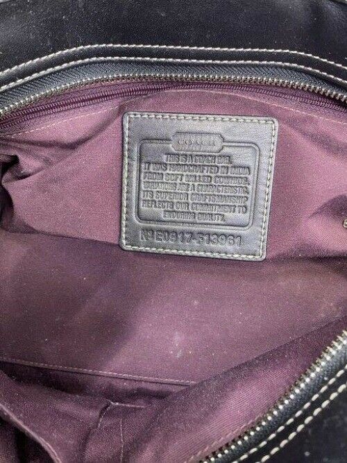 coach black leather shoulder bag