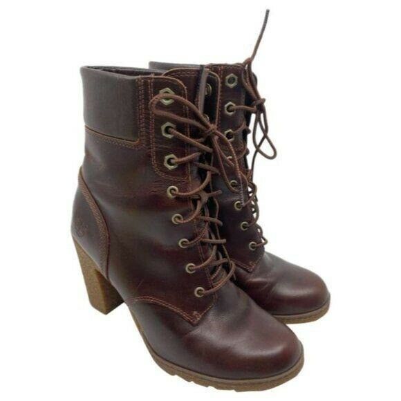 Timberland Women’s Heel Lace Up Leather Boots Sz 6