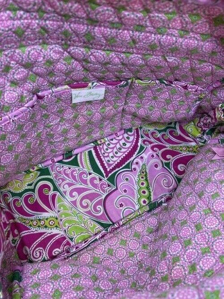 Vera Bradley Xl Duffel Msrp Green Pink White Weekendtravel Bag