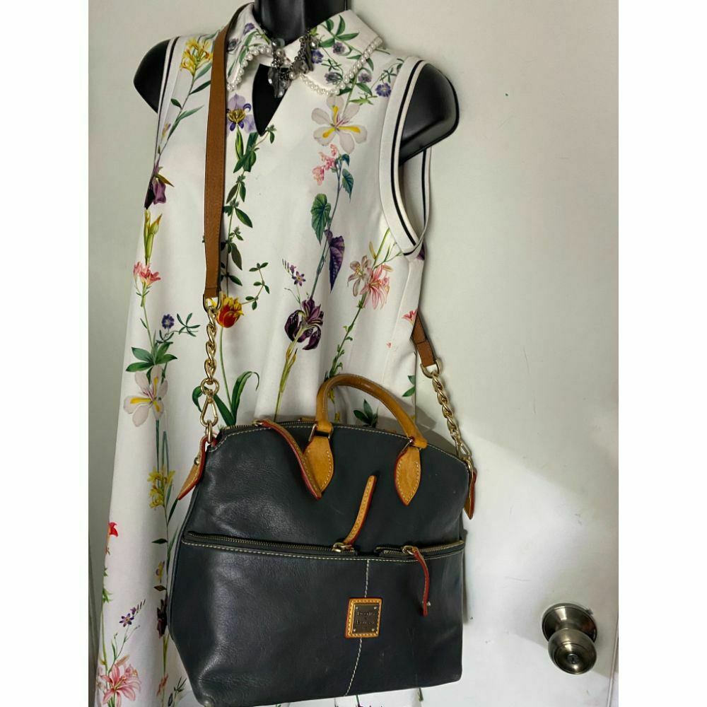 DOONEY & BOURKE Black Vintage Leather Shoulder Bag