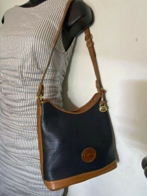 Dooney and Bourke black brown leather shoulder bag