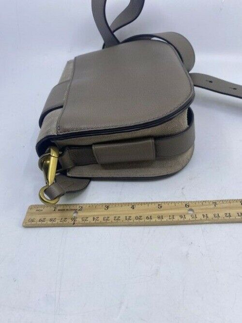 Polo Ralph Lauren Lennox Gray Suede Leather Cross Body Bag