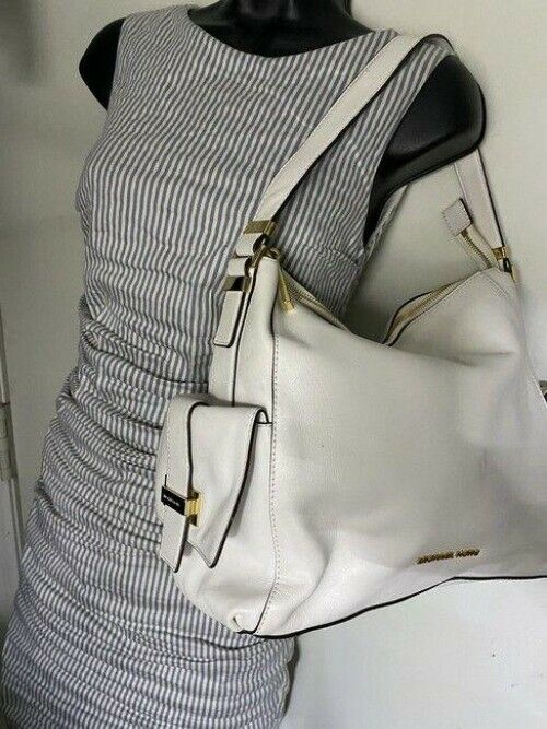 michael kors msrp white leather shoulder bag