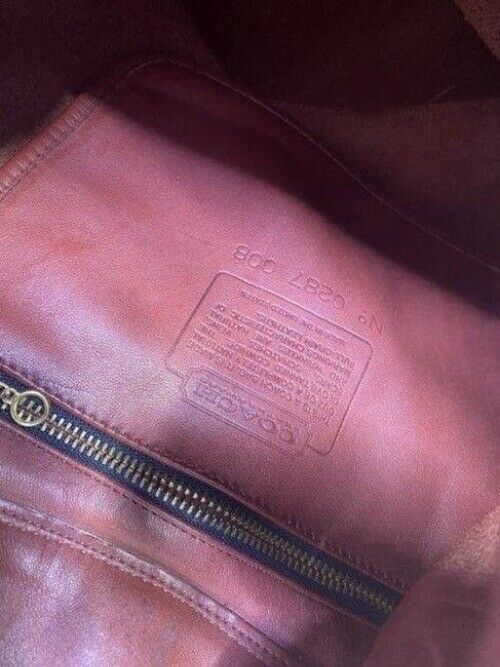 Coach Burgundy Leather Backpack