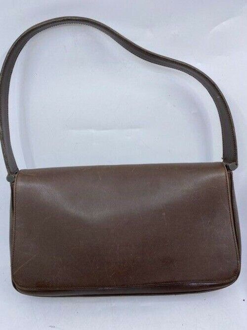 coach vintage brown leather shoulder bag