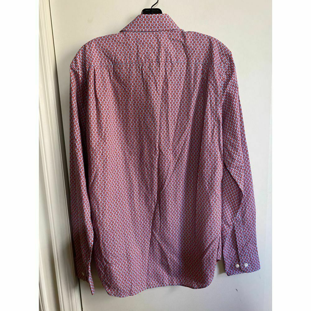 BONOBOS Gray Red Printed Long Sleeve Button Down Shirt Size M