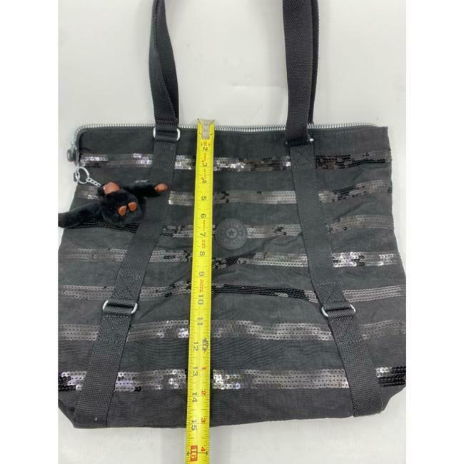 KIPLING XL Fabric Tote Bag Gray Silver