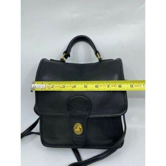 Coach Vintage Flap Closure Black Crossbody Bag