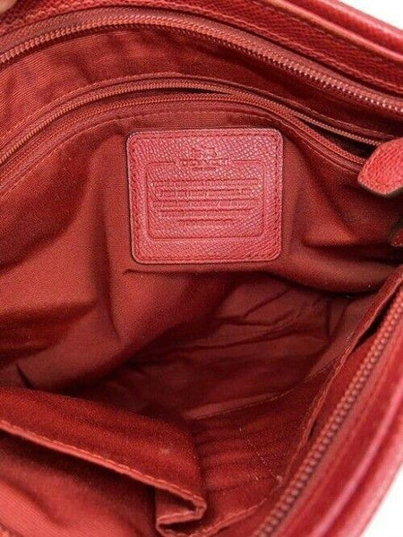 coach all over logo red coated canvas cross body bag