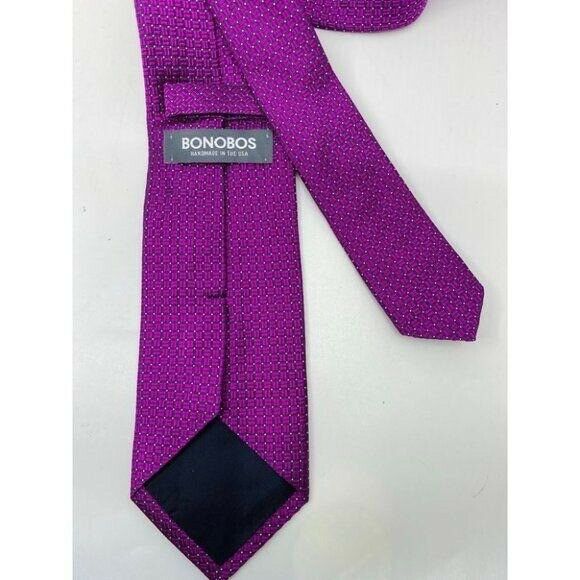 New! BONOBOS Purple Premium Neck Tie Made in USA