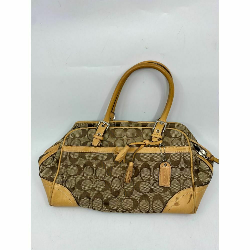 Coach Women's Tan Brown Medium Fabric Tote Bag