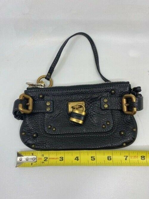 chloe mini purse made in italy black leather clutch