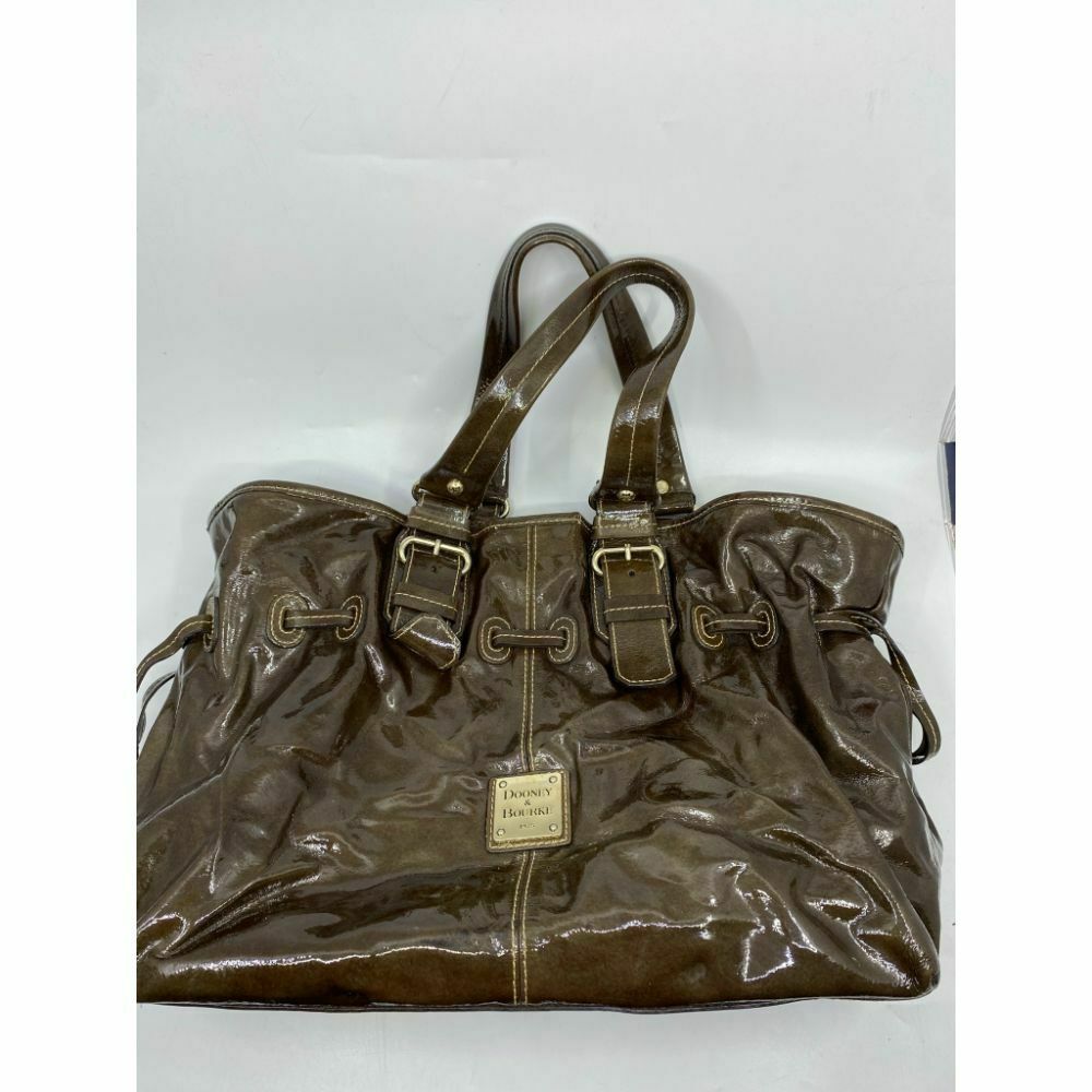 DOONEY & BOURKE Brown Large Leather Patent Tote Bag