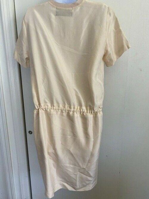 nicole miller peach new front tie small short casual dress