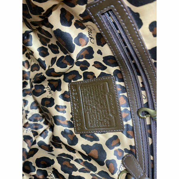 COACH XL Rare Python Print Leather Shoulder Bag