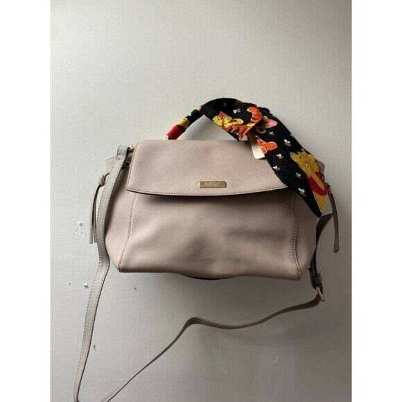KATE SPADE Leather Handbag W/ Winnie The Pooh Silk