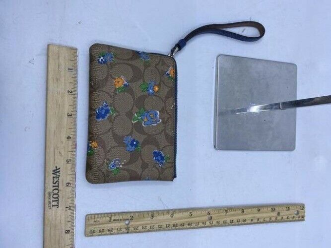 coach floral multicolor wristlet