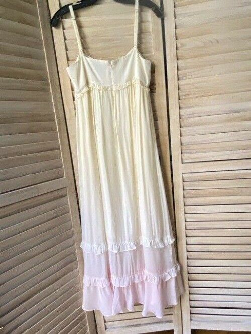 nicole miller pink cream long msrp mid length formal dress
