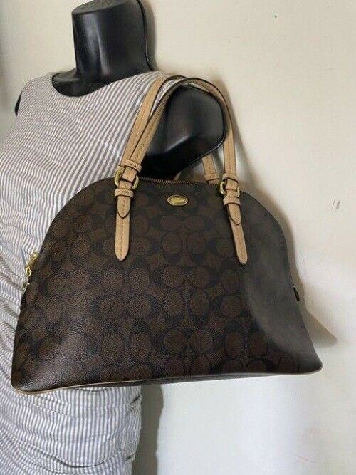 coach handbag msrp brown coated canvas tote