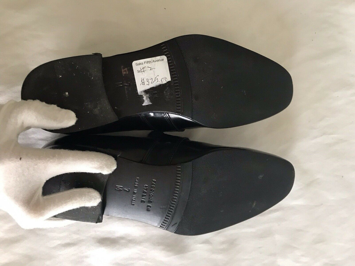 Saks Fifth Avenue Black Leather Loafers