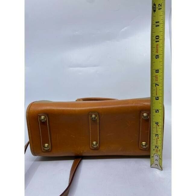 dooney and bourke vintage gray brown leather cross body bag