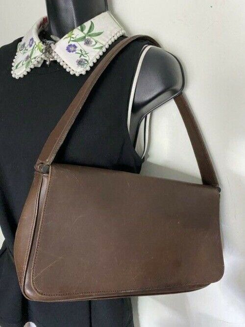 coach vintage brown leather shoulder bag