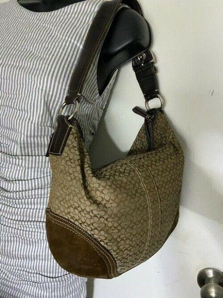 Coach Medium Tote Msrp Brown Beige Jacquard Fabric Shoulder Bag