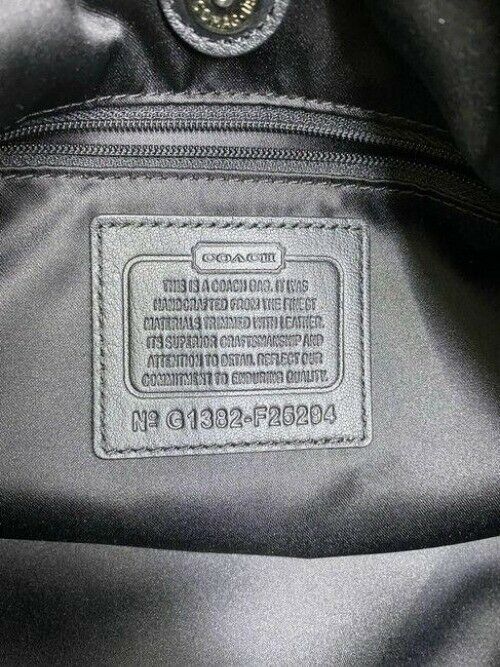 coach bag large black fabric tote