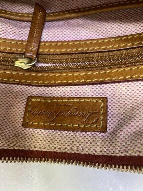 dooney and bourke red leather hobo bag